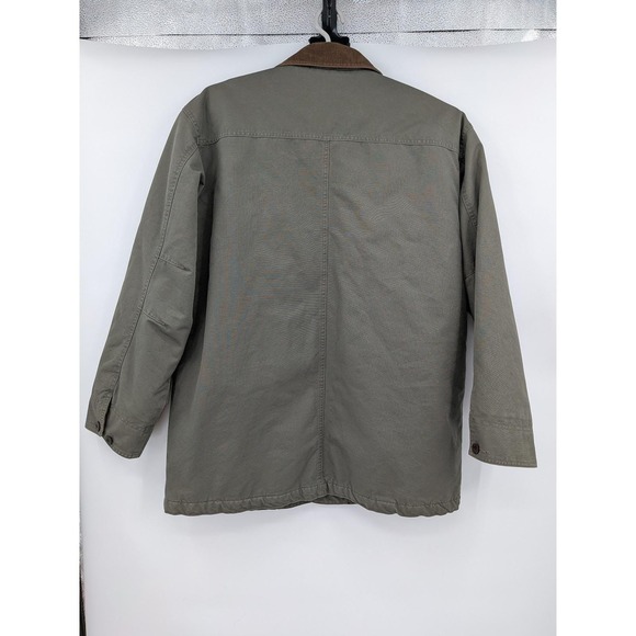 LL Bean Men's Olive Green Thinsulate Lined Farm Field Barn Chore L Coat Vintage